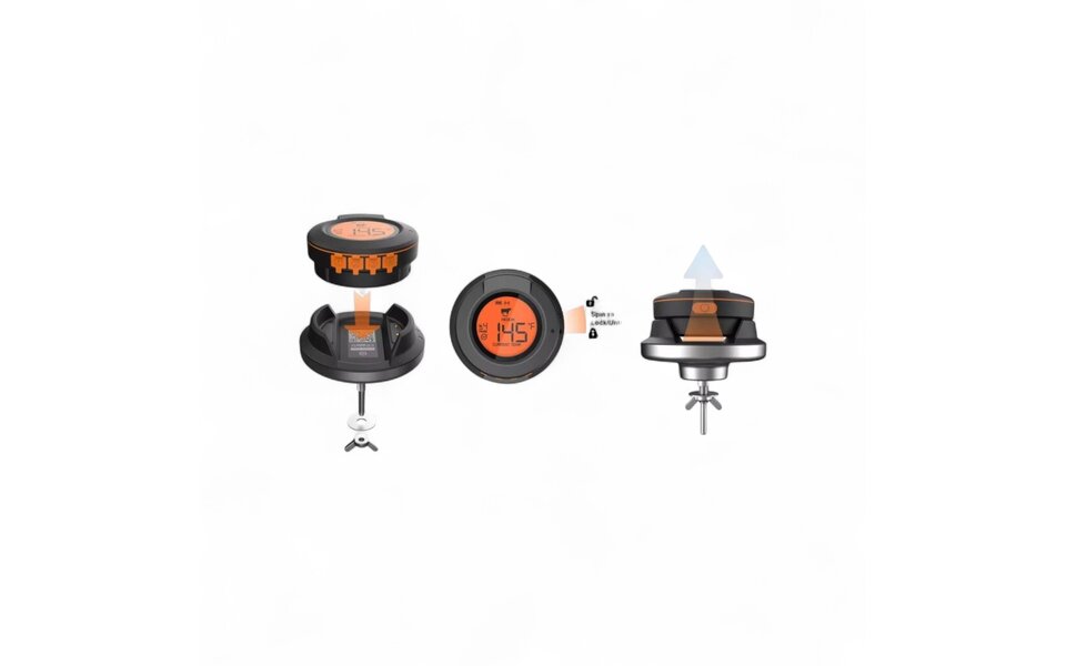 Smartlife Domotica Bluetooth Kamado Thermometer | Dome- en Kern Temperatuur | 2 Probes | 50m Bereik | 0–300°C | LCD Display | IP54 | BBQ, Oven, Smoker | App voor iOS & Android