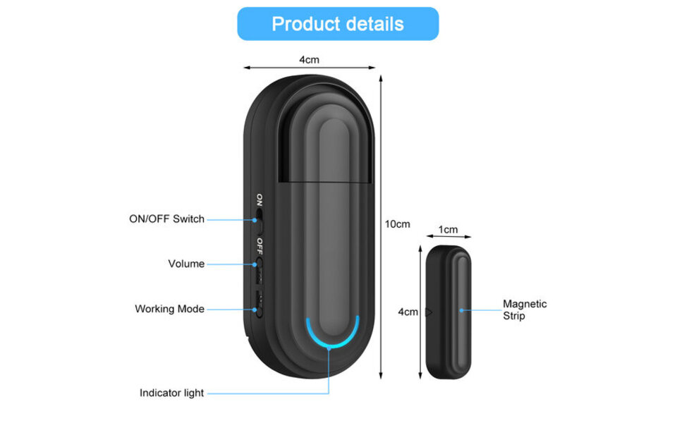 Smartlife Domotica Slimme Wifi Deur / Raam Sensor Zwart Smartlife Domotica Slimme Wifi Deur / Raam Sensor Zwart