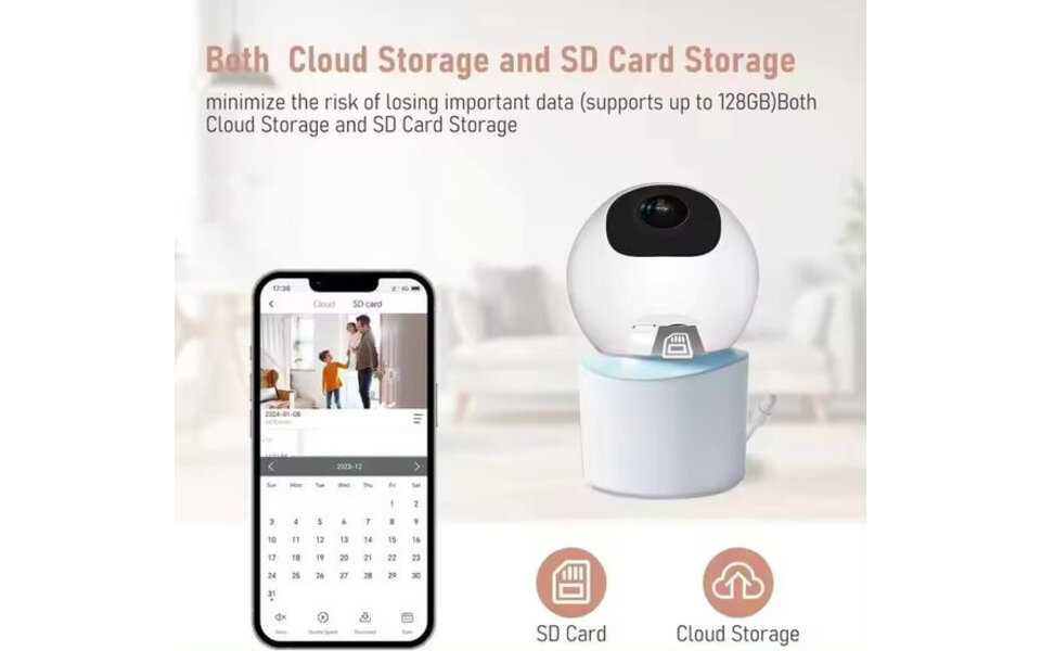 Smartlife Domotica 4MP Camera voor Optimale Veiligheid voor uw baby Smartlife Domotica 4MP Camera voor Optimale Veiligheid voor uw baby