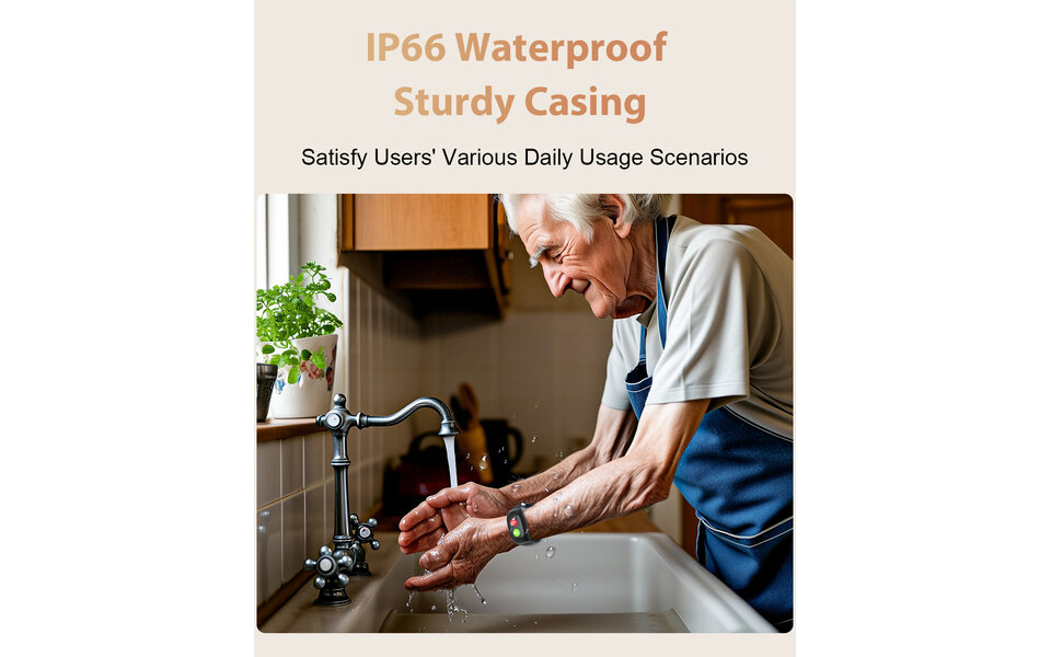 Smartlife Domotica SOS Horloge 2-knops met 2-weg communicatie en hartslagmeter (GPS optie) Smartlife Domotica SOS Horloge 2-knops met 2-weg communicatie en hartslagmeter (GPS optie)