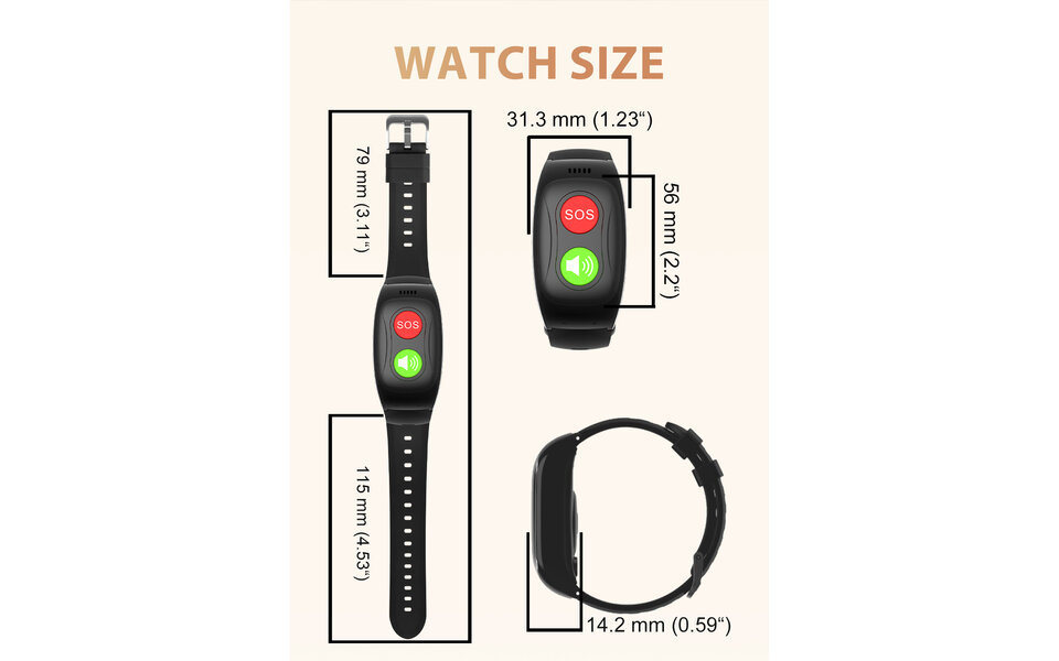 Smartlife Domotica SOS Horloge 2-knops met 2-weg communicatie en hartslagmeter (GPS optie) Smartlife Domotica SOS Horloge 2-knops met 2-weg communicatie en hartslagmeter (GPS optie)