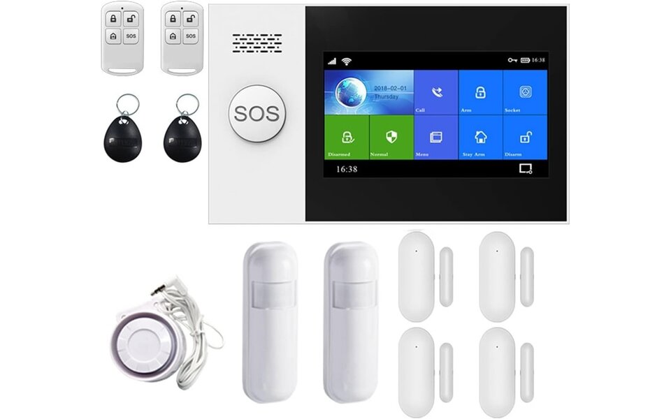 Smartlife Domotica Alarmsysteem | 4G | SOS Display | 5 Deur & 2 PIR sensoren