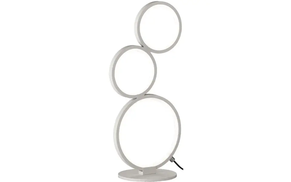 HLW LED LED Table Lamp - Trion Rondy - 17W - Warm White 3000K - Dimmable - Round - Matte White - Aluminum