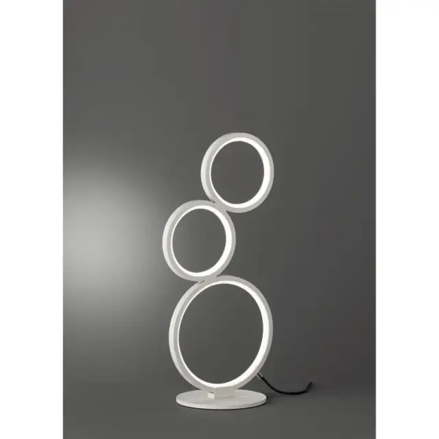 Ronde mat witte dimbare LED tafellamp van aluminium met 17W en warm wit licht 3000K Ronde mat witte dimbare LED tafellamp van aluminium met 17W en warm wit licht 3000K