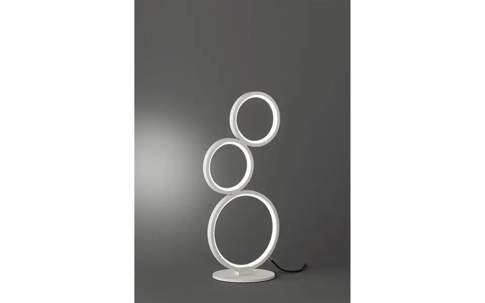 HLW LED LED Table Lamp - Trion Rondy - 17W - Warm White 3000K - Dimmable - Round - Matte White - Aluminum