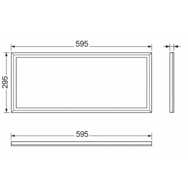 Sidelit LED Panel 30x60 cm | RGB+CCT Adjustable | 24W Sidelit LED Panel 30x60 cm | RGB+CCT Adjustable | 24W