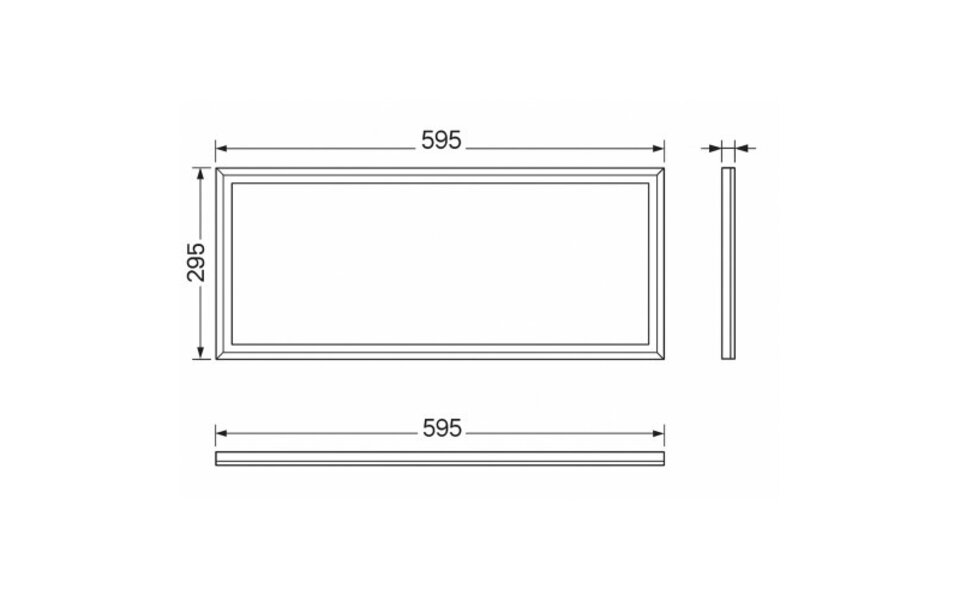 Sidelit LED Paneel 30x60 cm | RGB+CCT Instelbaar | 24W