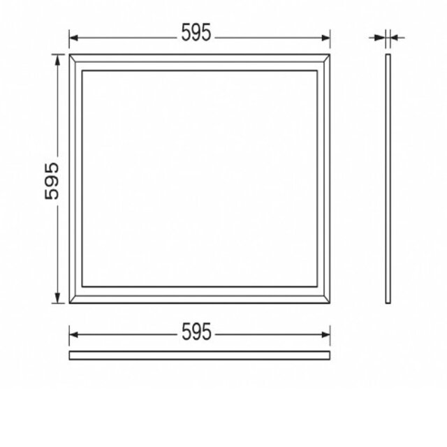 Sidelit LED Panel 60x60 cm | RGB+CCT Adjustable | 36W | UGR <22 Sidelit LED Panel 60x60 cm | RGB+CCT Adjustable | 36W | UGR <22