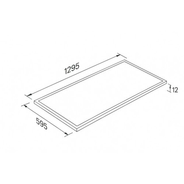 Sidelit LED paneel 60x120cm RGB+CCT 48W | UGR<22