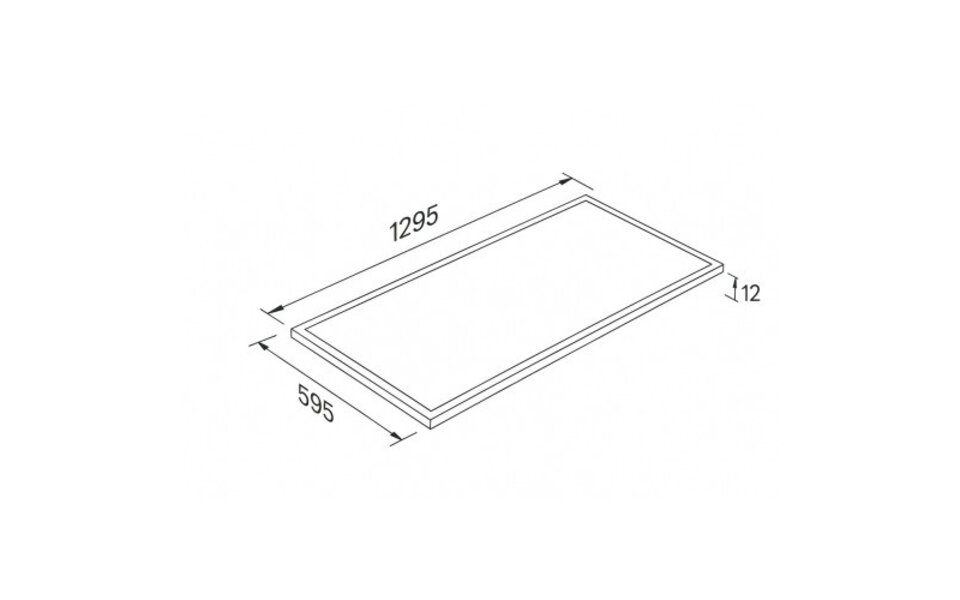 Sidelit LED paneel 60x120cm RGB+CCT 48W | UGR<22
