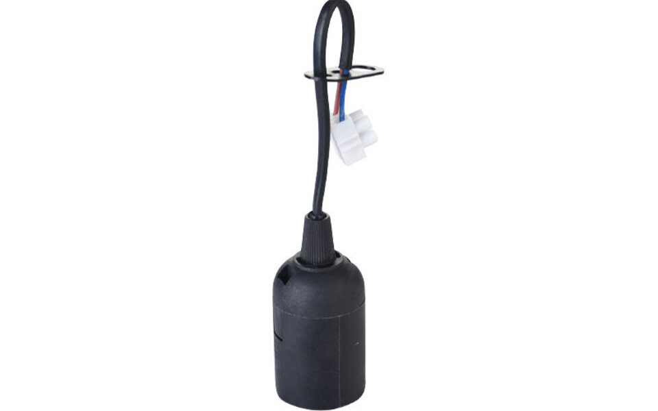 HLW LED E27 Fitting/Houder Zwart - Verhuisfitting met 15cm Draad | LED Toebehoren