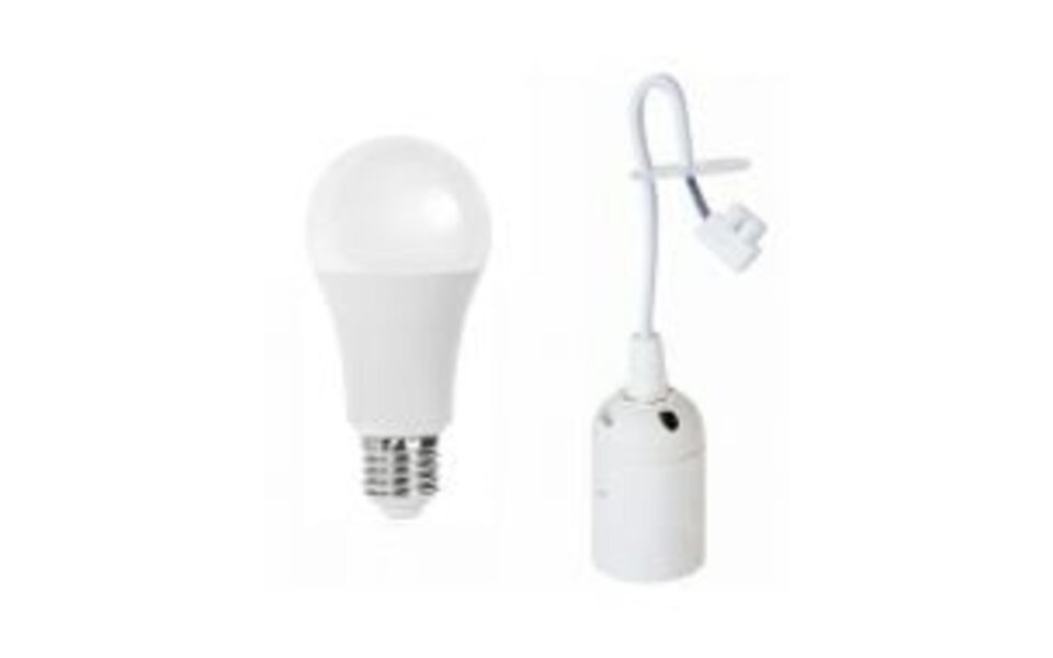 HLW LED E27 Fitting/Holder Black - Moving fitting with 15cm wire | LED Accessories