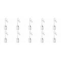 Set of 10 Moving Fittings - E27 Fitting/Holder White with 15cm Wire