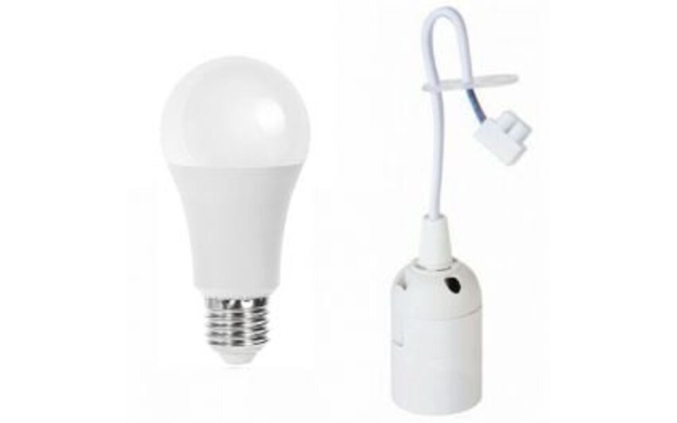 HLW LED Verhuisfitting Set 10 stuks - E27 fitting - 15W LED - Helder/koud wit 6500K