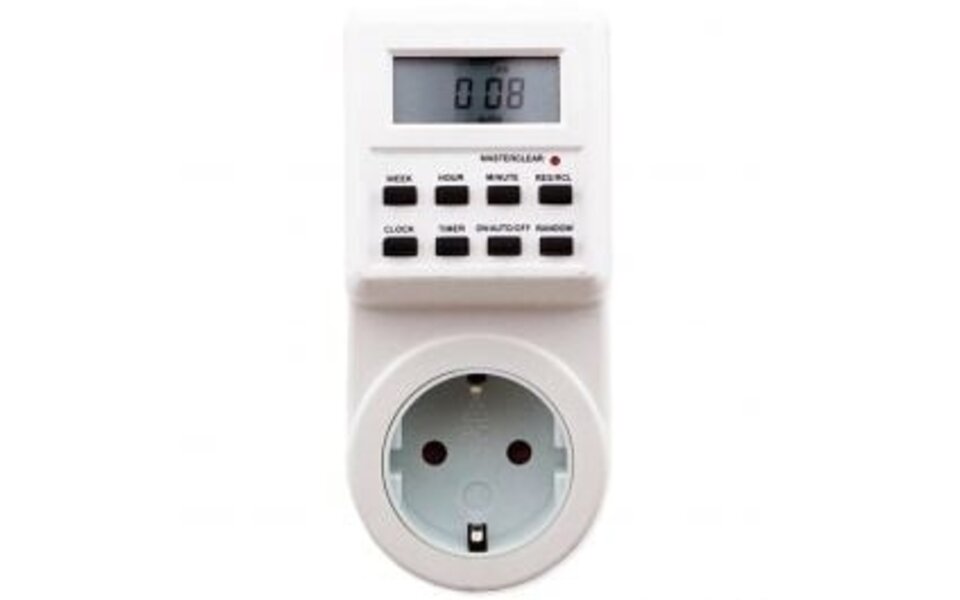 HLW LED Aigi Tronan 3680W Timer Switch - Digital LED Accessory Switch White NL