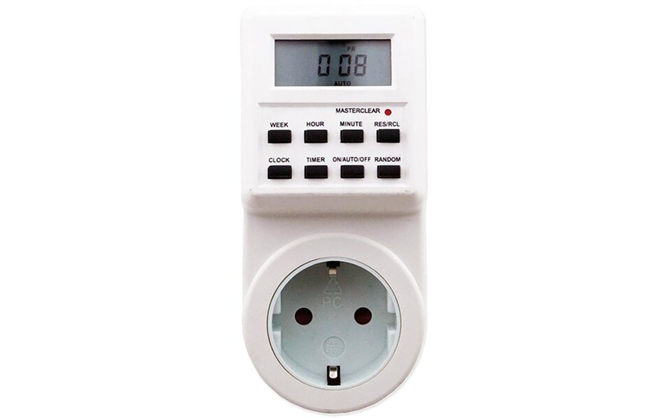HLW LED Aigi Tronan 3680W Timer Switch - Digital LED Accessory Switch White NL