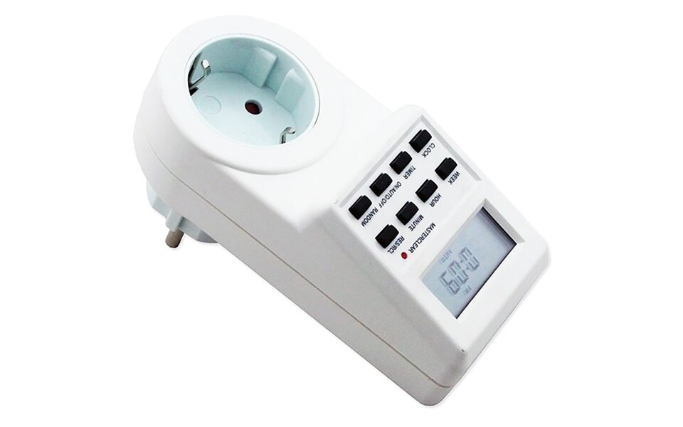 HLW LED Aigi Tronan 3680W Timer Switch - Digital LED Accessory Switch White NL