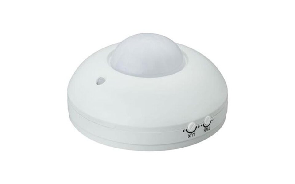 HLW LED Motion Sensor LED Accessories - Surface Mount Round Matt White Plastic 360° 6m
