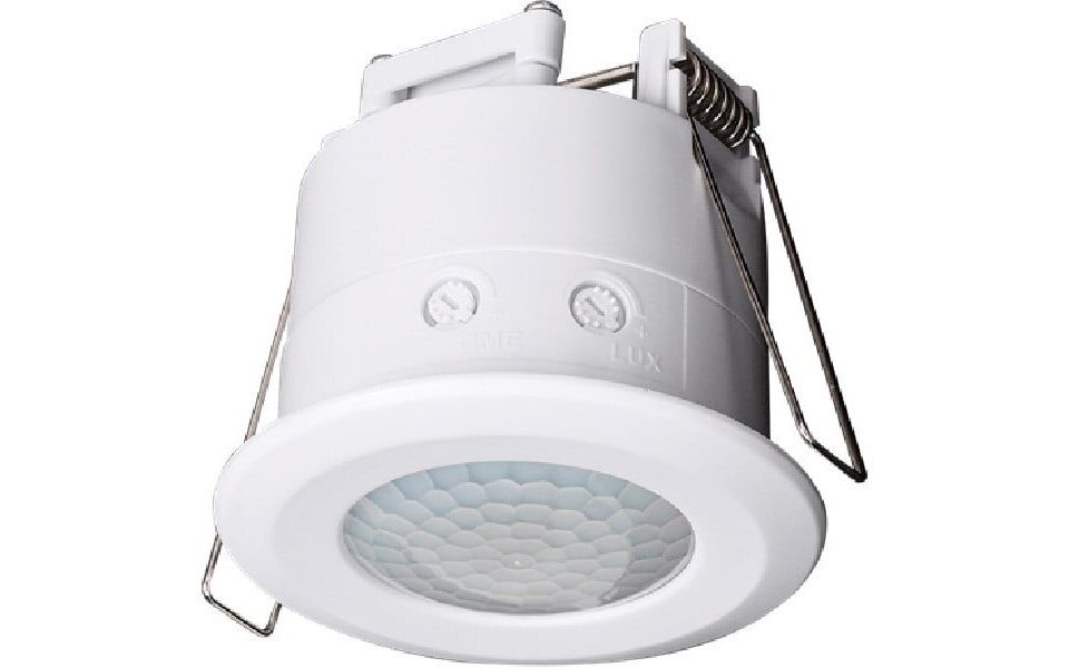 HLW LED Aigi Bewegingssensor Inbouw Rond Mat Wit - 360° detectie en 8m bereik, ideaal LED toebehoren