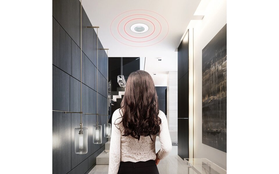 HLW LED Aigi Motion Sensor Recessed Round Matte White - 360° detection and 8m range, ideal LED accessory