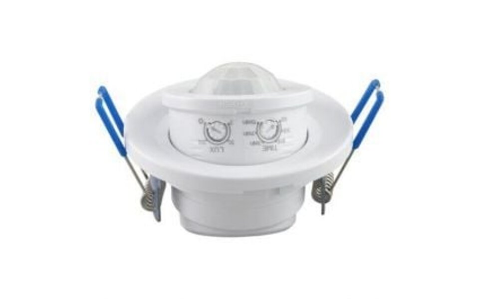 HLW LED Bewegingssensor Rovy - Inbouw Rond Mat Wit Kunststof, 360° 6m, LED Toebehoren