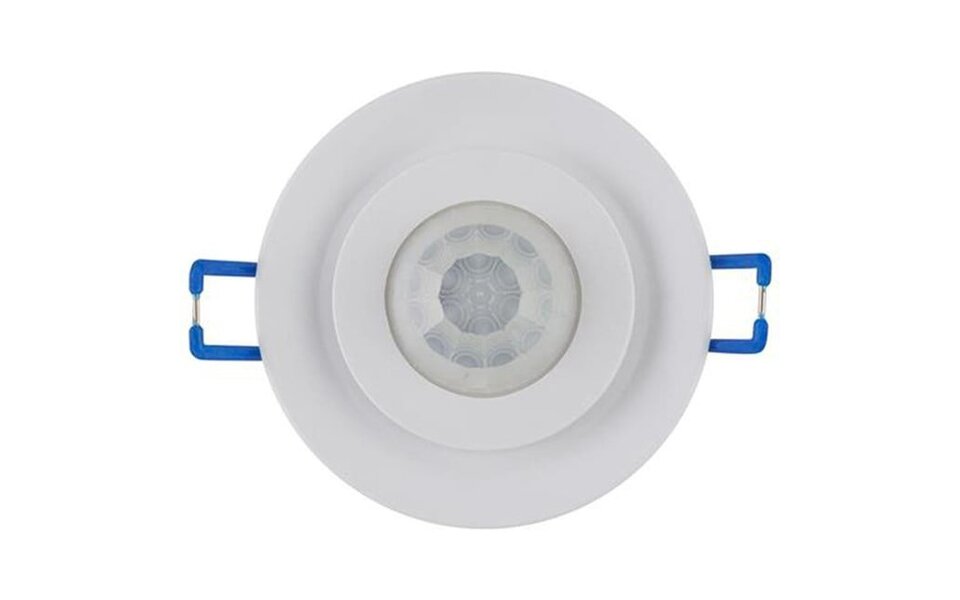 HLW LED Bewegingssensor Rovy - Inbouw Rond Mat Wit Kunststof, 360° 6m, LED Toebehoren