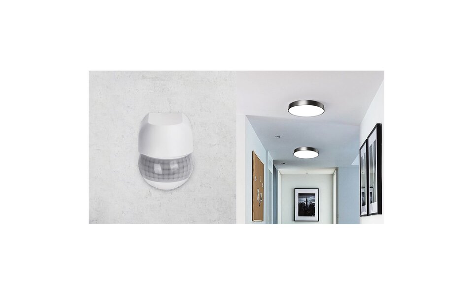 HLW LED Aigi Tucy Bewegingssensor LED Toebehoren - Rond, 180° Detectie, 12m Bereik, Spatwaterdicht