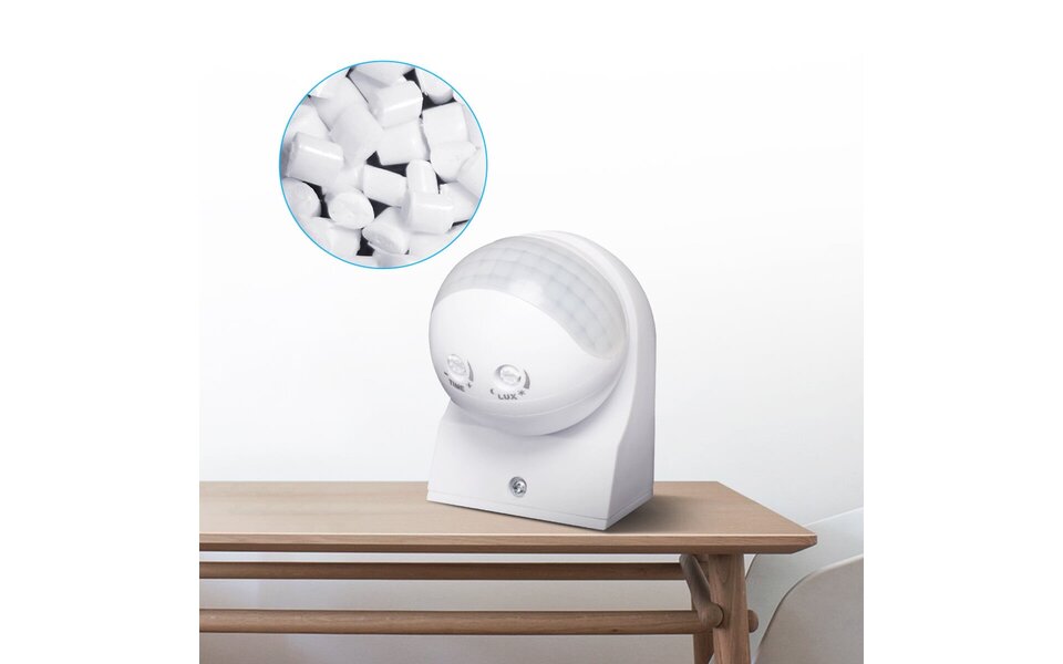 HLW LED Aigi Tucy Bewegingssensor LED Toebehoren - Rond, 180° Detectie, 12m Bereik, Spatwaterdicht