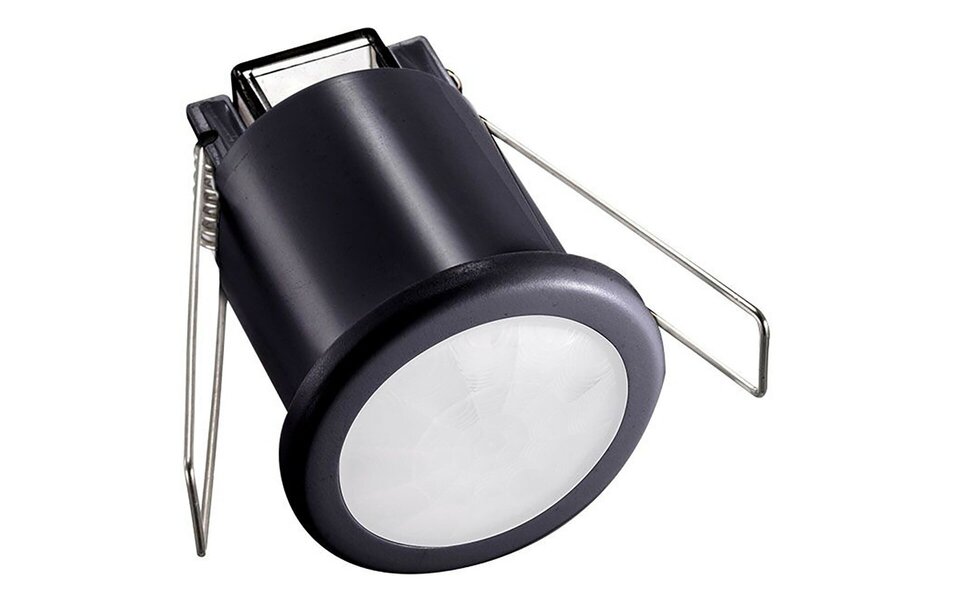 HLW LED Kozolux Motion Sensor PIR 200W LED Accessories - 6m, 360° Detection, Recessed, Black