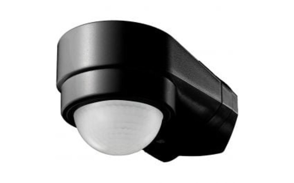 HLW LED Motion sensor Viron Muci - Surface-mounted Round Matte Black, 180° range, LED accessories