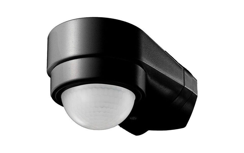 HLW LED Motion sensor Viron Muci - Surface-mounted Round Matte Black, 180° range, LED accessories