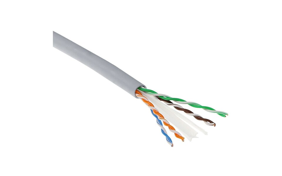 HLW LED Cat6 UTP 305m network cable with rigid core - Perfect for LED accessories & light cords