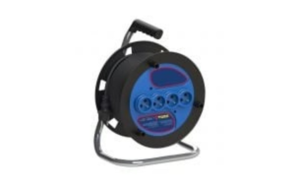 HLW LED Kabelhaspel 20m met 4 Stopcontacten, Spatwaterdicht IP44, Randaarde - Ideaal voor LED Toebehoren & Licht Snoer