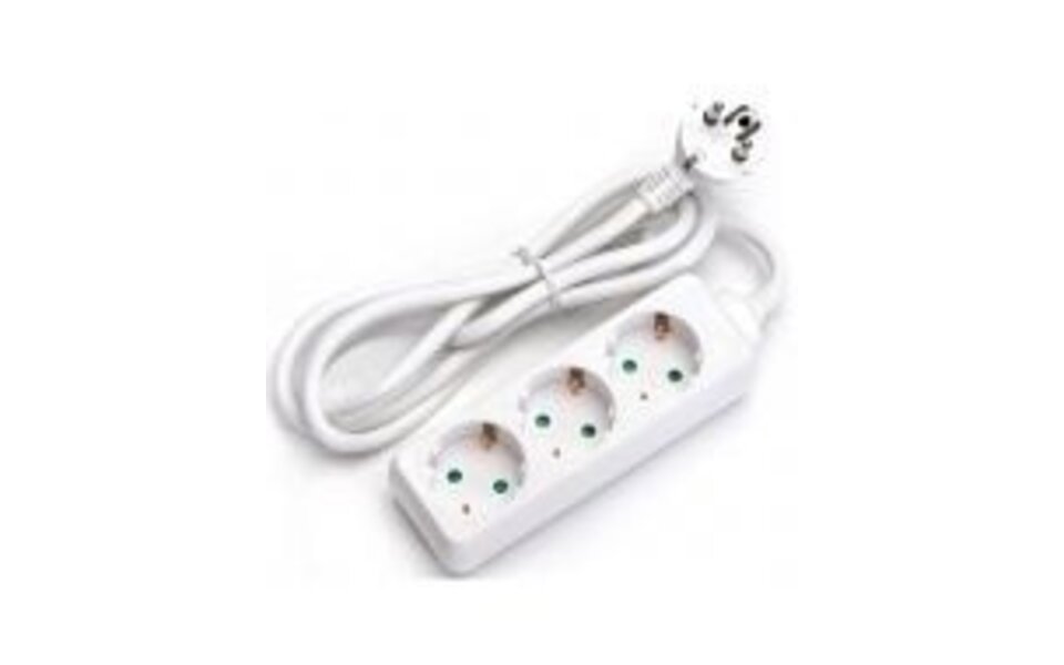 HLW LED Power Strip with Switch 3680W - White Extension Cord with 2 Outlets & LED Accessories