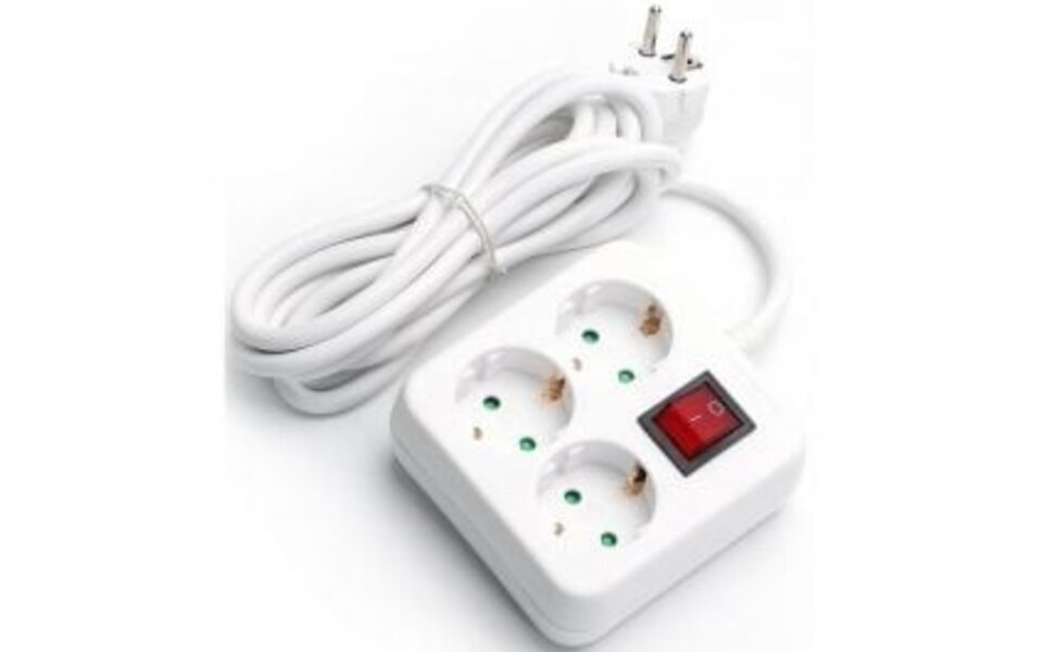 HLW LED Power Strip with Switch - 3680W Extension Cord with 3 Outlets for LED Accessories