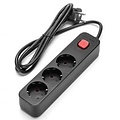 Aigi Quino Power Strip with Switch 3680W - 3 Outlets, Extension Cord & LED Accessories