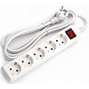 Power Strip with Switch 3680W - 5 Outlets, 1.5m White