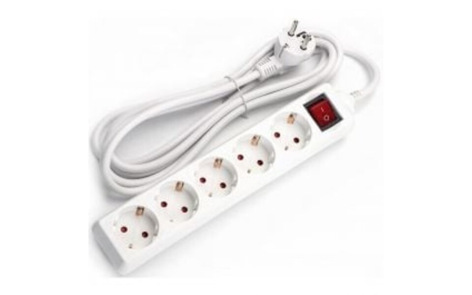 HLW LED Aigi Frutsi Power Strip with Switch - 3680W LED Accessories, 5 Sockets, 1.5 Meter Extension Cord