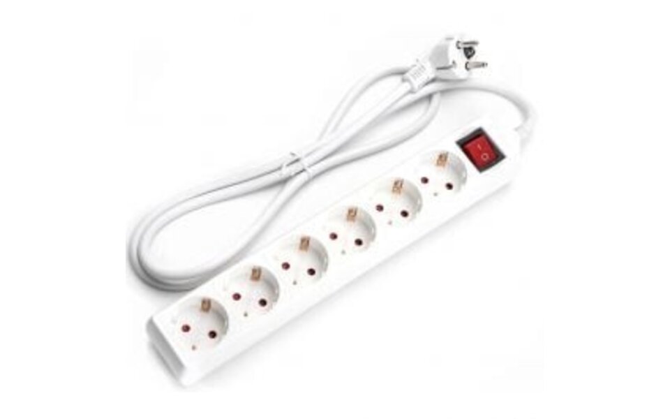HLW LED Power Strip with Switch - 3680W Extension Cord with 6 Outlets for LED Accessories