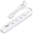 Stekkerdoos met USB – 4 Stopcontacten & 3 USB-A, Verlengsnoer 1.5m, LED toebehoren