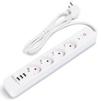 Power strip with USB – Extension cord & LED accessories 1.5m White