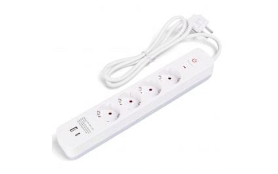 HLW LED Power strip with USB-A and USB-C - Extension cord 1.5m - LED Accessories