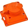 Splash-proof Outdoor Power Strip IP44 - 1 Outlet Orange