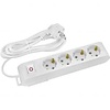 Power Strip with Switch - 3m Extension Cord & 4 Sockets