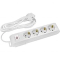 Power Strip with Switch – 3m Extension Cord with 4 Sockets & Grounding