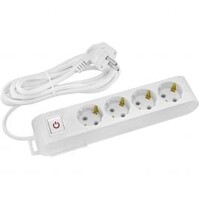 Power Strip with Switch - 3m Extension Cord & 4 Sockets Power Strip with Switch - 3m Extension Cord & 4 Sockets