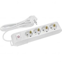 Power Strip with Switch - Extension Cord 1.5m - 4 Outlets