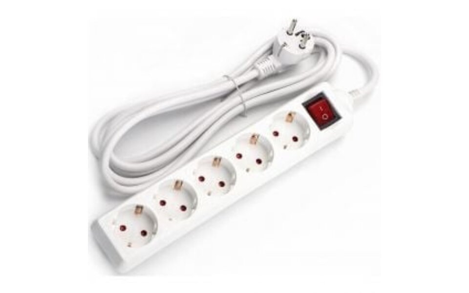 HLW LED Power Strip with Switch 3680W - 5 Outlets Extension Cord Light Cord