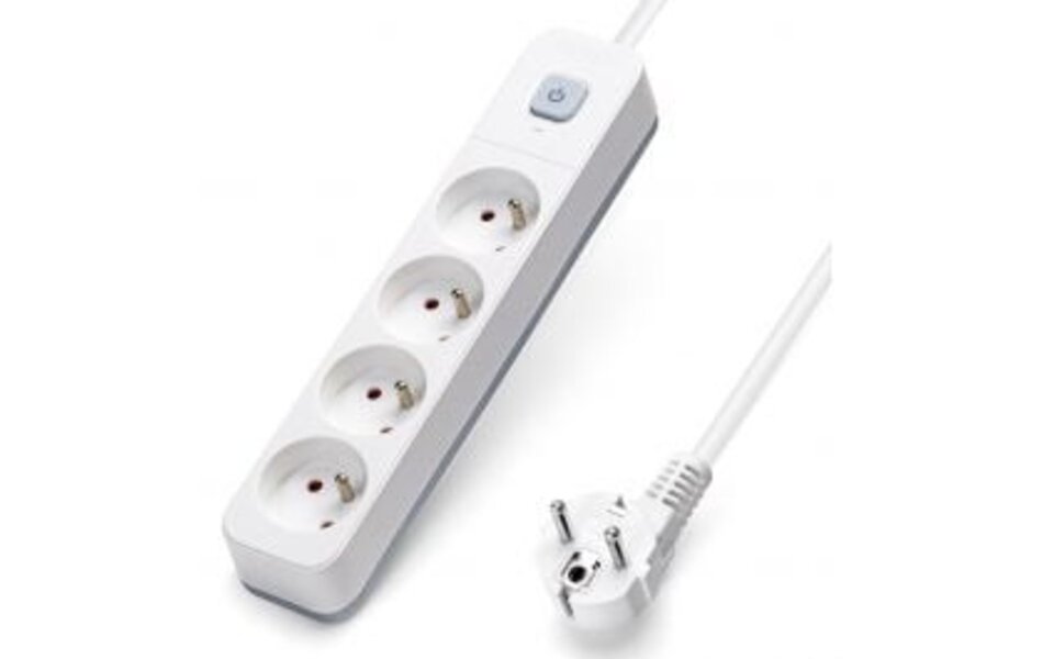 HLW LED Aigi Anzim Stekkerdoos met Schakelaar - 2300W LED Toebehoren, 4 Stopcontacten, 1.5m Verlengsnoer