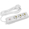 Power Strip with Switch - Extension Cord 3m - 3 Outlets - Grounding White